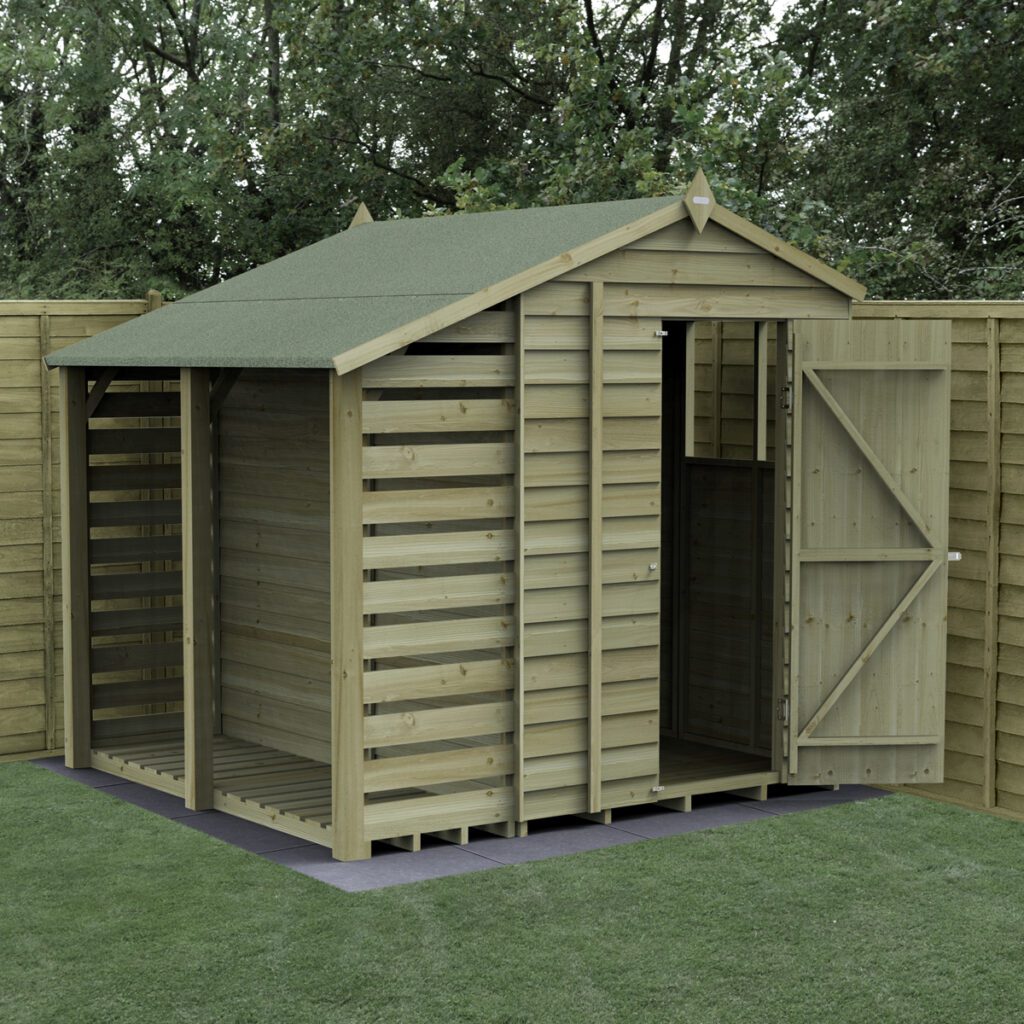 4LIFE Apex Shed 5×7 – Single Door – 2 Windows –  With Lean-To 5013053200704 2